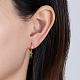 Boucles d'oreilles créoles en argent sterling plaqué or véritable 18 carat pour femme SY2365-4-2
