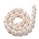 Fili di perle di perle d'acqua dolce coltivate naturali PEAR-L033-84-01-3