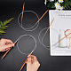CHGCRAFT 3 Pcs 3 Style Stainless Steel Wire Bamboo Circular Knitting Needles TOOL-CA0001-08-3