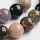 Indiennes brins de perles rondes en agate de pierre naturelle G-J333-07-8mm-1