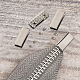 GORGECRAFT 6 Sets Belt Tip with Screw Belt Buckle End Tip 1 Inch Webbing Tip Strap End Caps for Webbing Belt Belt Clip Repair Belt Ending DIY Sewing Craft(Platinum) FIND-GF0002-93P-6