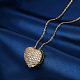 Ожерелья с подвеской в виде сердца из латуни с микропаве и кубическим цирконием для женщин RK4443-1-1