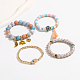 4Pcs 4 Style Plastic Beaded Stretch Bracelet Sets IU0127-1-3