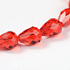 Faceted Drop Imitation Austrian Crystal Glass Bead Strands G-PH0010-06-10x8mm-2
