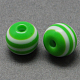 Perles rondes rayées en résine RESI-R158-6mm-04-1