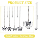 CRASPIRE 10Pcs 5 Style Halloween Ceiling Fan Pull Chain Extender Skull Butterfly Charm Pendant 12.6 Inch Decorative Extension Connector Ball Bead Cord Replacement Hanging Ornaments for Lighting Lamp AJEW-AB00139-2