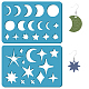 GORGECRAFT 2 Styles Star Earrings Making Template Moon Phase Jewelry Shape Templates Diamond Stencils Round Acrylic Cutting Stencil for Leather Bracelets Earrings Jewelry Making DIY Crafts 3.5 x 5.1