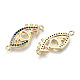 Brass Micro Pave Colorful Cubic Zirconia Links Connectors KK-S061-100G-NR-2