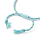 Cauri naturel avec bracelet en perles tressées mauvais œil avec cordon en nylon et coton pour femme BJEW-JB09140-7