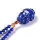 Naturales lapis lazuli de los collares pendientes NJEW-G332-05G-2