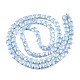 Chapelets de perles en verre opaque de couleur unie EGLA-N002-43-02-2