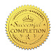 Craspire 25 個ゴールド箔エンボスステッカークラウン 2 インチ成功完了自己粘着証明書シールメダル装飾ステッカー卒業企業公証人シール封筒卒業証書賞 DIY-WH0211-350-1