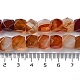 Brins de perles rondes coupées en étoile d'agate rouge naturelle G-M418-C04-01-5
