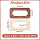Wadonn 4 個 2 色の長方形の木製バッグハンドル  財布作りのアクセサリーに  ミックスカラー  10x20cm  内径：15x5のCM  2個/カラー FIND-WR0008-01-2
