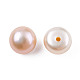 Perle di perle d'acqua dolce coltivate naturali semiforate PEAR-N020-06A-5