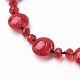 Glass Beaded Necklaces NJEW-L049-01-2