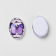 強化ガラスカボション  オーバル  印刷された紫色の蝶模様  アンティークリング宝石作りのために良い  パープル  18x13x6mm GGLA-R188-1-2