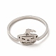 304 anello da dito a forma di zucca di Halloween in acciaio inossidabile per donna RJEW-K239-02P-1