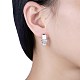 Trendy Sterling Silver Hoop Earrings EJEW-BB29984-B-3