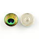 Brass Glass Cabochons Buttons GLAA-S052-02M-2