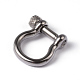 Cierres de grillete de ancla con anillo en D de acero inoxidable 304, para hacer pulseras, color acero inoxidable, 22.5x25x7mm