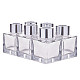 50mlアロマテラピーボトル  車のガラス香水瓶  揮発性の瓶  正方形  ホワイト  5x5x7cm  容量：50ミリリットル  6個/箱 MRMJ-BC0001-70A-1