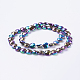 Electroplate Glass Beads Strands X-EGLA-E036-FP02-2