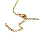 Goldene Halskette mit 304 Rautenanhänger aus Edelstahl NJEW-C015-01G-4