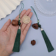 Décorations de pendentifs de cloche en palissandre HJEW-WH0039-31-4