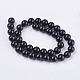 Brins de perles d'onyx noir naturel X-G-H1567-10MM-2