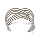 304 Stainless Steel Open Cuff Bangles AJEW-Z009-06C-P-3