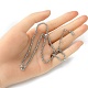 304 Stainless Steel Wheat Chain Necklace for Men Women NJEW-YW0001-17-4