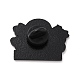 もっとコーヒーワードエナメルピンが必要  バックパックの服のためのコーヒー合金エナメルブローチを持っているタコ  電気泳動黒  ゲインボロ  23x30x10.5mm  ピン：1mm JEWB-O007-B02-2
