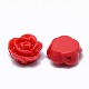 Resin Flat Back Rose Flower Beads X-RESI-D042-04-2