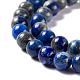 Lapis lazuli naturale perle tonde fili G-I181-09-6mm-3