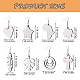 8 ensembles 8 style bricolage sublimation boucle d'oreille vierge faisant le kit de recherche DIY-SZ0007-73-7