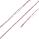 ラウンドワックスポリエステル糸ストリング  マイクロマクラメコード  ツイストコード  革縫い用  オールドローズ  0.65mm  約87.48ヤード（80m）/ロール YC-D004-02D-013-3