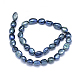 Brins de perles de culture d'eau douce colorées naturelles PEAR-L021-10-2