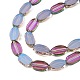 Painted Transparent Glass Beads Strands GLAA-E033-06B-03-3