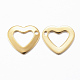 201 Stainless Steel Open Heart Charms STAS-H557-37G-2