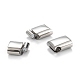 316 Surgical Stainless Steel Magnetic Clasps with Glue-in Ends STAS-F269-04P-3