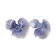 不透明樹脂ビーズキャップ  マルチ花弁  花  スチールブルー  18.5x17x8mm  穴：0.9mm RESI-L035-12-2