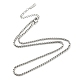 304 ожерелье-цепочка из нержавеющей стали для мужчин и женщин NJEW-A008-05P-1