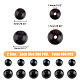 SUPERFINDINGS 400Pcs 2 Styles Natural Ebony Wood Beads Round Black Wooden Beads 6/8mm Bead Charms for Jewelry Making DIY Handmade Craft WOOD-FH0001-99-2