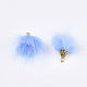 Décorations pendantes de pompon en fausse fourrure de vison FIND-S300-37G-2