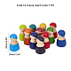 虹の木製ペグ人形  子供のための子供の知育玩具  色と形を認識するおもちゃ  ミックスカラー  65x39mm  12個/セット WOOD-WH0098-53-2