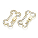 Brass Micro Pave Cubic Zirconia Screw Carabiner Lock Charms ZIRC-N039-011A-NF-3