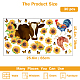 SUPERDANT Farm Animals Wall Stickers Cow Wall Stickers Rooster Sunflower Rustic Wall Decals Peel and Stick Vinyl Removable Wall Art Stickers for Farmhouse Kitchen Dining Room Decorations DIY-WH0228-585-2