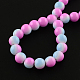 Two-Color Baking Painted Glass Bead Strands X-DGLA-R050-8mm-25-2