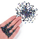 Perles de clairon en verre de couleurs métalliques SEED-N005-001-D04-5